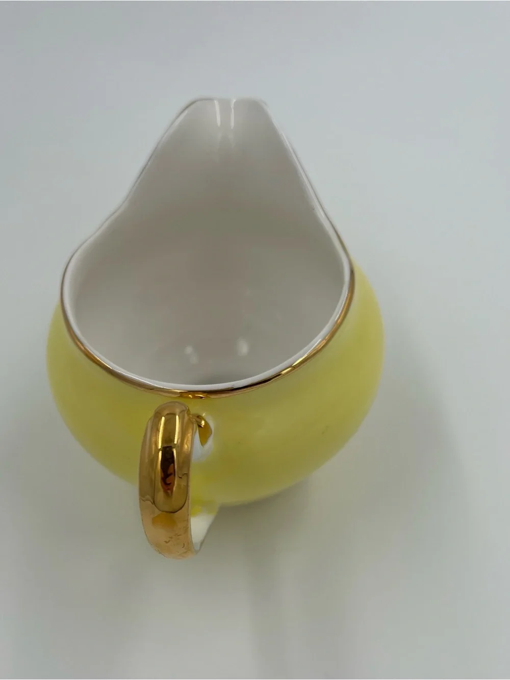 Vintage Yellow Milk Creamer Pitcher Daffodils Fine Bone China By Argyle England
